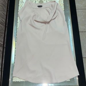 Theory light pink cowl neck sleeveless blouse
